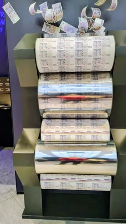 Expozice mincí a bankovek v muzeu ČNB