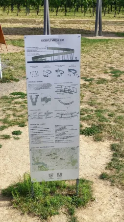 Informační tabule s popisem rozhledny Kobylí Vrch